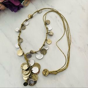 J. Jill Gold and Silver Coin Necklace